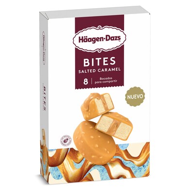 Helado bombón de caramelo salado 8 unidades Haagen Dazs Bites caja 96 g-0