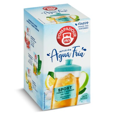 Infusión sport con magnesio agua fría Pompadour caja 20 unidades-0