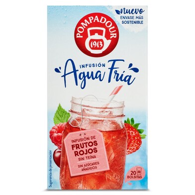 Infusión de frutos rojos agua fría Pompadour caja 20 unidades-1 Infusión de frutos rojos agua fría Pompadour caja 20 unidades-1