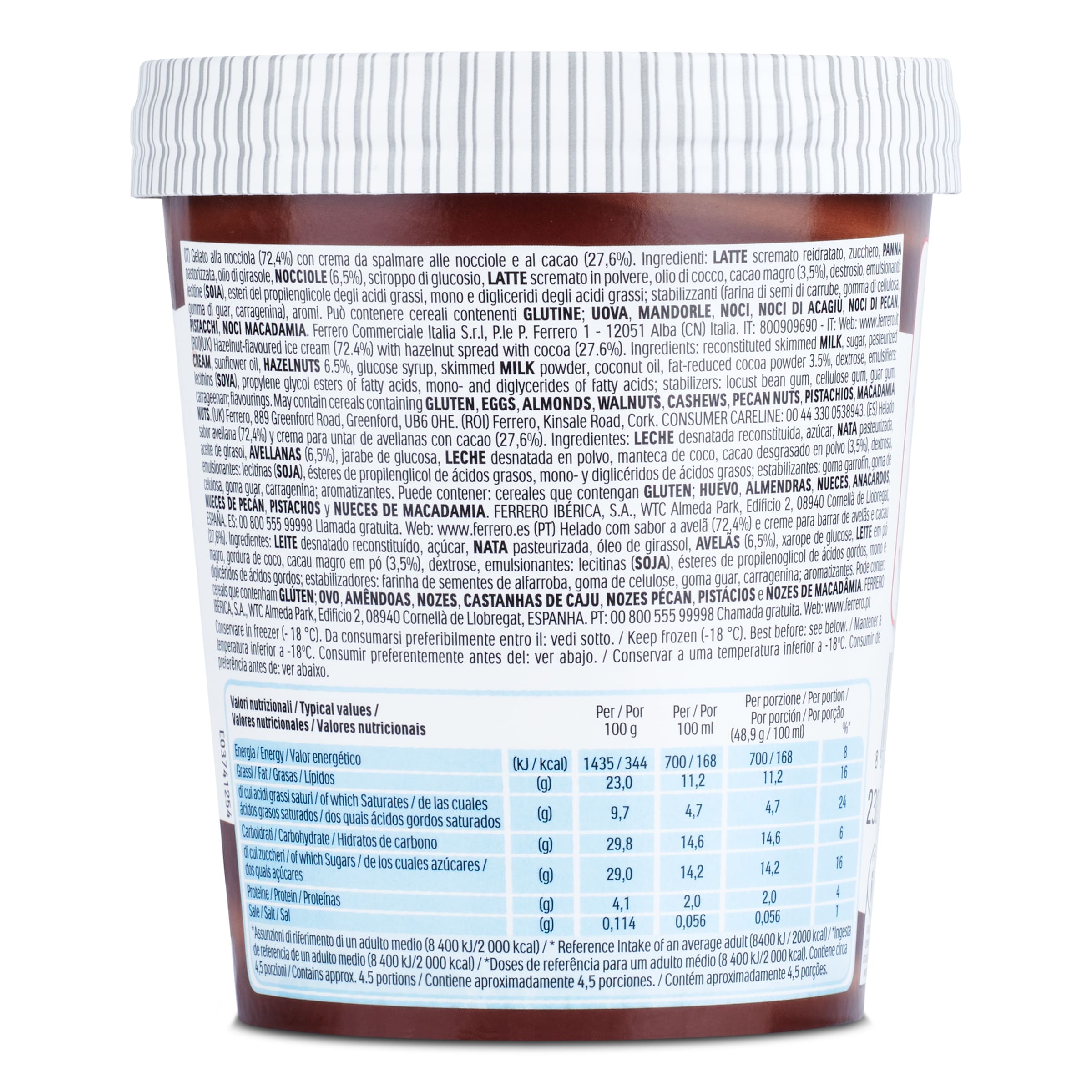 Tarrina helado de Nutella 230 g