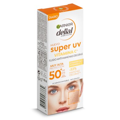 Protector solar facial antimanchas con vitamina C spf 50+ Delial bote 40 ml-0 Protector solar facial antimanchas con vitamina C spf 50+ Delial bote 40 ml-0
