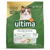 Alimento para gatos esterilizados anti bolas de pelo con pavo Ultima bolsa 440 g