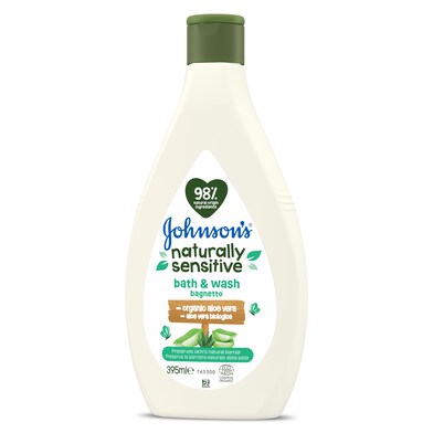 Gel de baño aloe vera Johnson Naturaly sensitive botella 395 ml-0