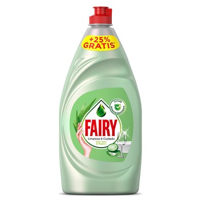 Lavavajillas mano concentrado aloe vera y pepino Fairy botella 650 ml-0