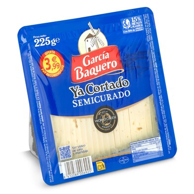 Queso semicurado ya cortado García Baquero 225 g-0