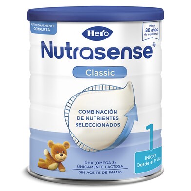 Leche infantil 1 classic Hero Baby Nutrasense bote 800 g-0 Leche infantil 1 classic Hero Baby Nutrasense bote 800 g-0