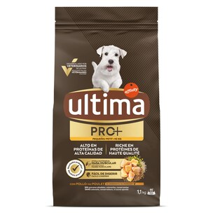 Alimento para perros mini con pollo Ultima Pro+ 1.1 Kg