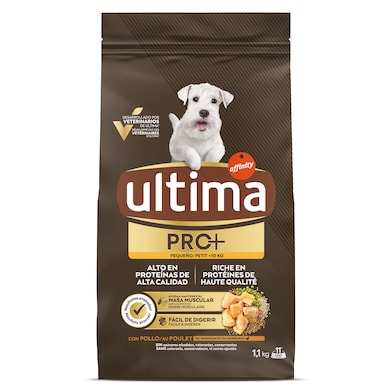 Alimento para perros mini con pollo Ultima Pro+ bolsa 1.1 Kg-0