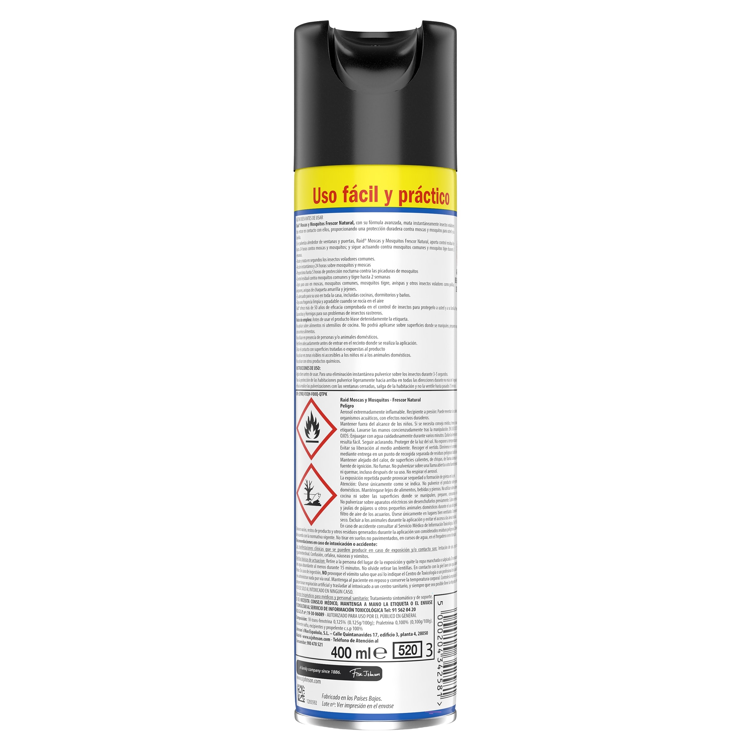 Insecticida moscas y mosquitos Raid 400 ml