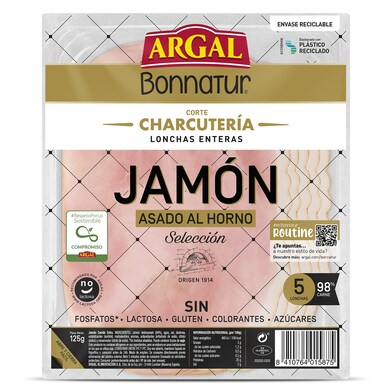 Jamón cocido asado al horno Argal Bonnatur sobre 125 g-0