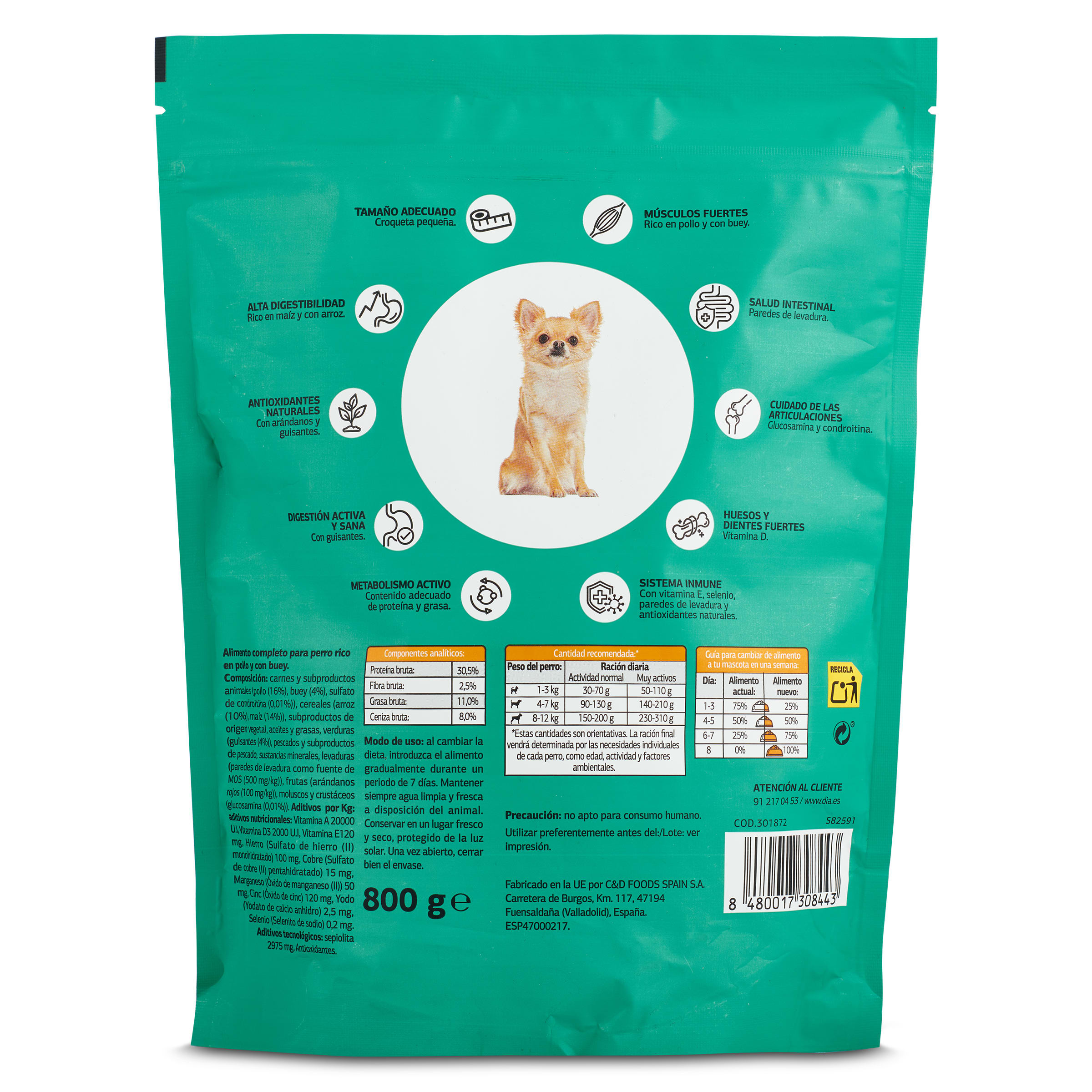 Alimento para perros mini Dia Deliperro 800 g