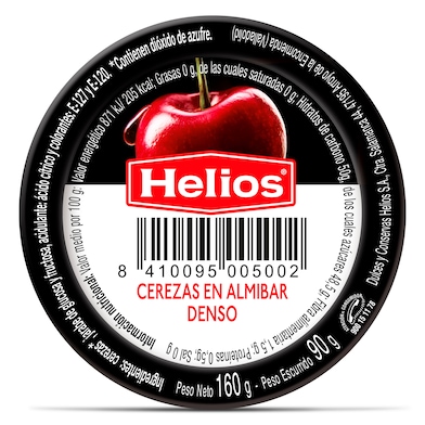 Cerezas rojas en almíbar Helios frasco 90 g-0