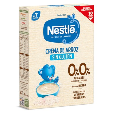 Papilla de arroz sin gluten Nestlé caja 180 g-0 Papilla de arroz sin gluten Nestlé caja 180 g-0