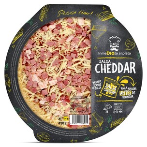 pizza con salsa cheddar 410 g