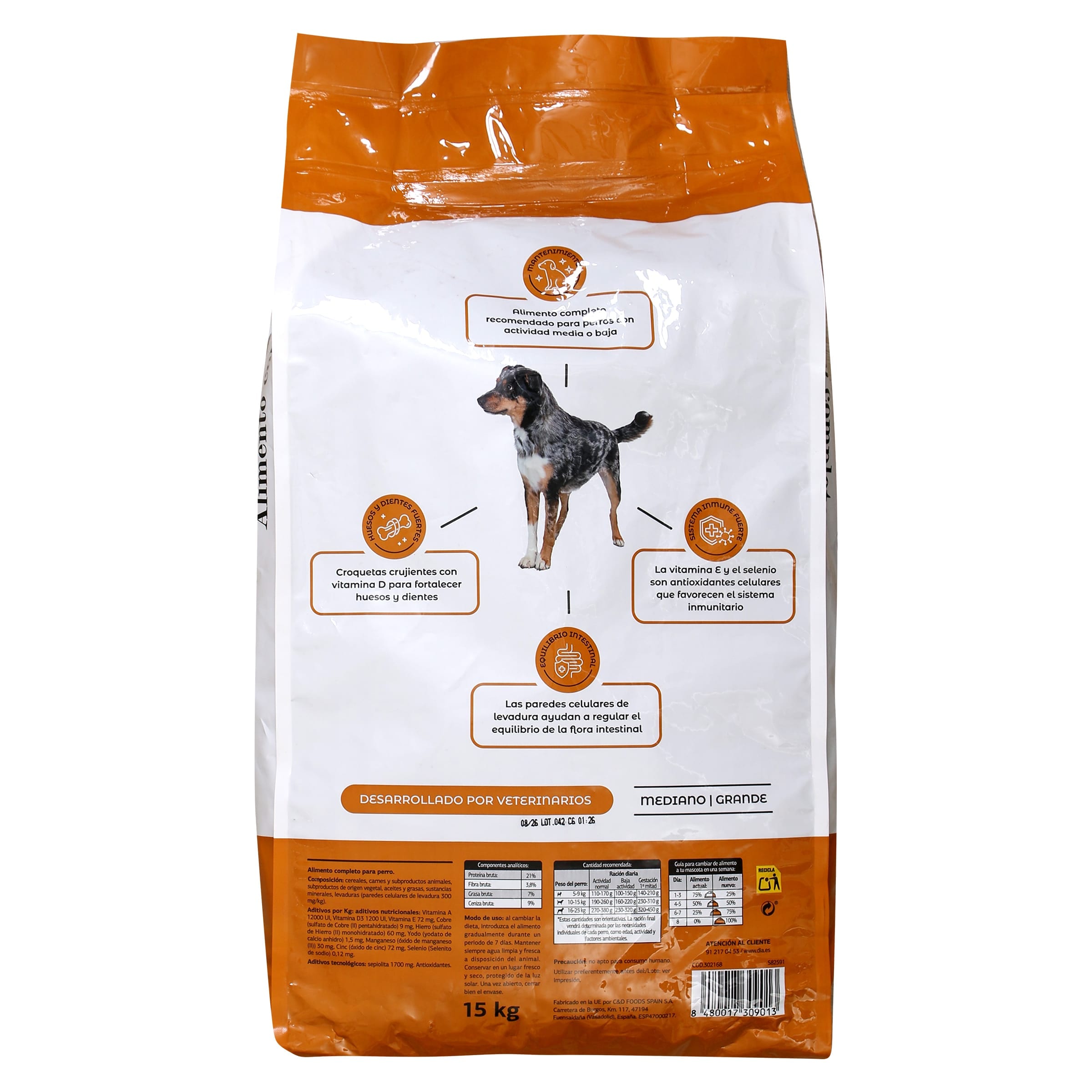 Alimento para perros completo 15 Kg