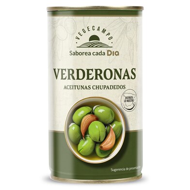 Aceitunas chupadedos verderonas Vegecampo de Dia lata 185 g-0 Aceitunas chupadedos verderonas Vegecampo de Dia lata 185 g-0