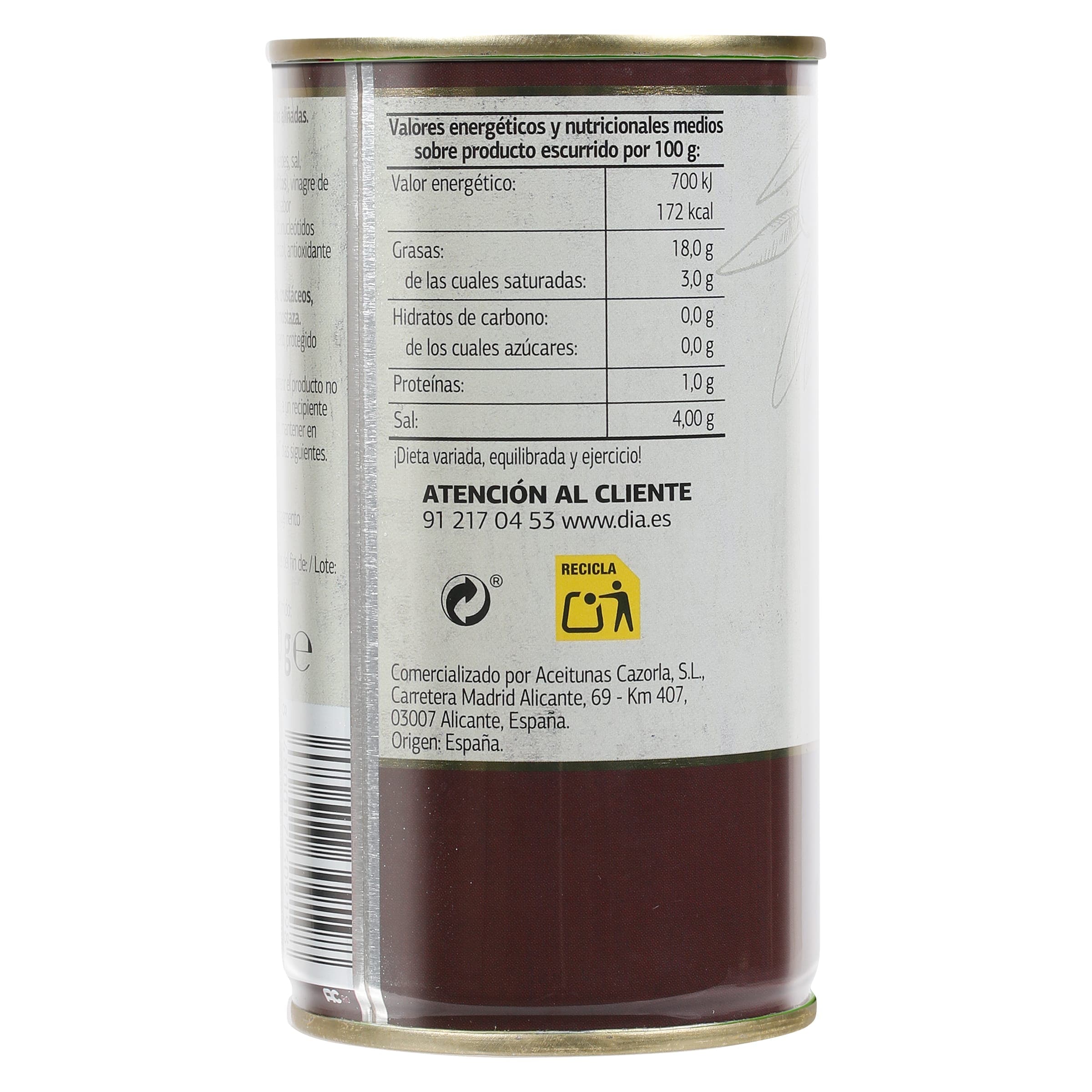 Aceitunas camperas sin hueso Dia Vegecampo 150 g