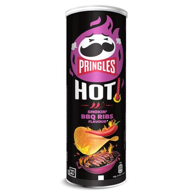 Patatas fritas sabor bbq ribs picantes Pringles bote 160 g-0 Patatas fritas sabor bbq ribs picantes Pringles bote 160 g-0