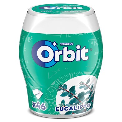Chicles sabor eucalipto sin azúcar Orbit bote 46 unidades-0 Chicles sabor eucalipto sin azúcar Orbit bote 46 unidades-0