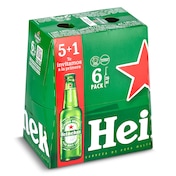 Cerveza Heineken pack 5+1 x 25 cl