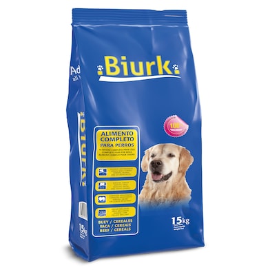 Alimento para perros completo Biurk bolsa 15 Kg-0