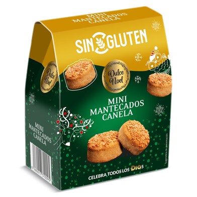 Mantecados de canela sin gluten Dulce Noel Dia caja 180 g-0 Mantecados de canela sin gluten Dulce Noel Dia caja 180 g-0