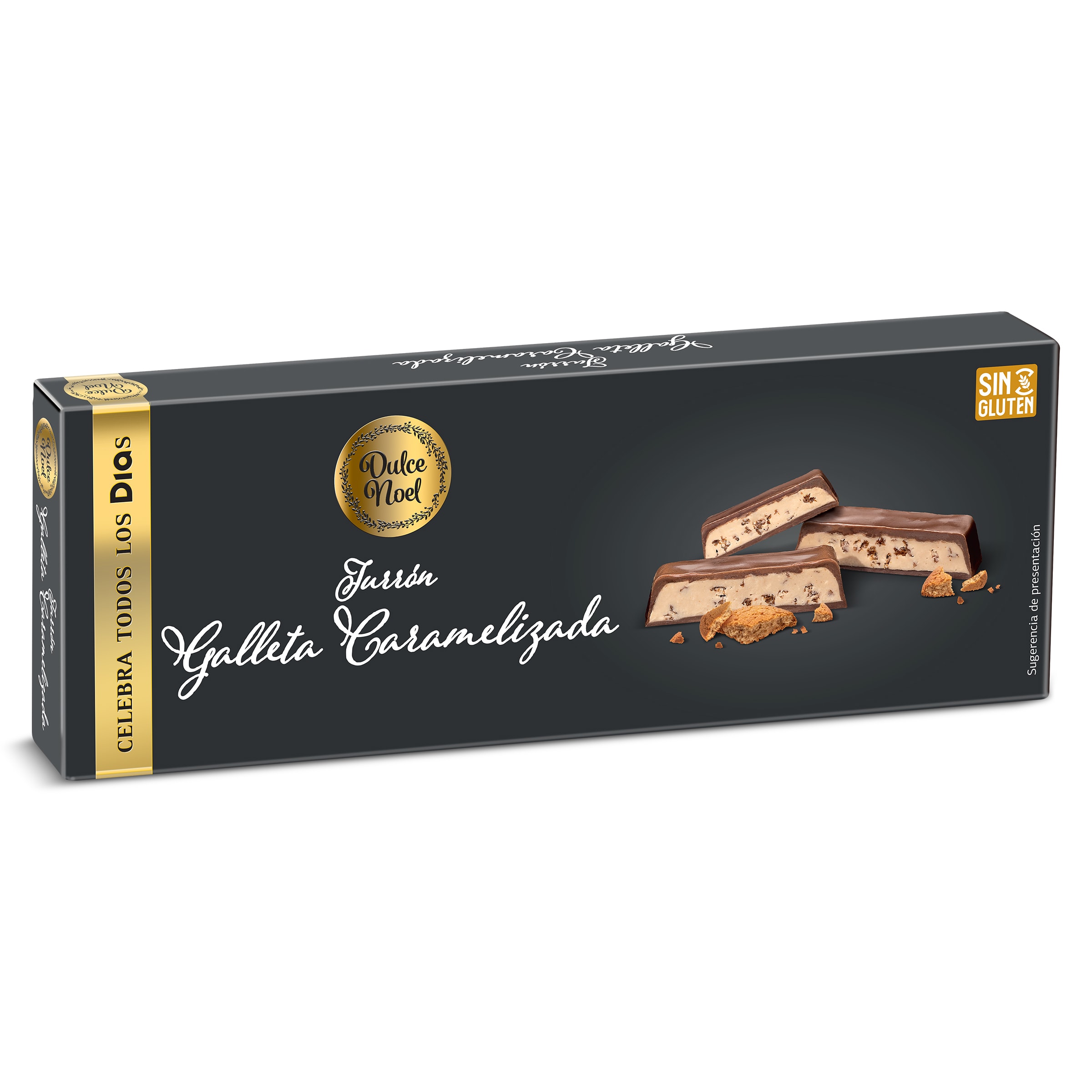 Turrón praliné con galleta caramelizada Dulce Noel Dia caja 150 g