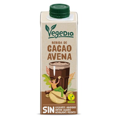 Bebida de avena con cacao Vegedia brik 250 ml-1 Bebida de avena con cacao Vegedia brik 250 ml-1
