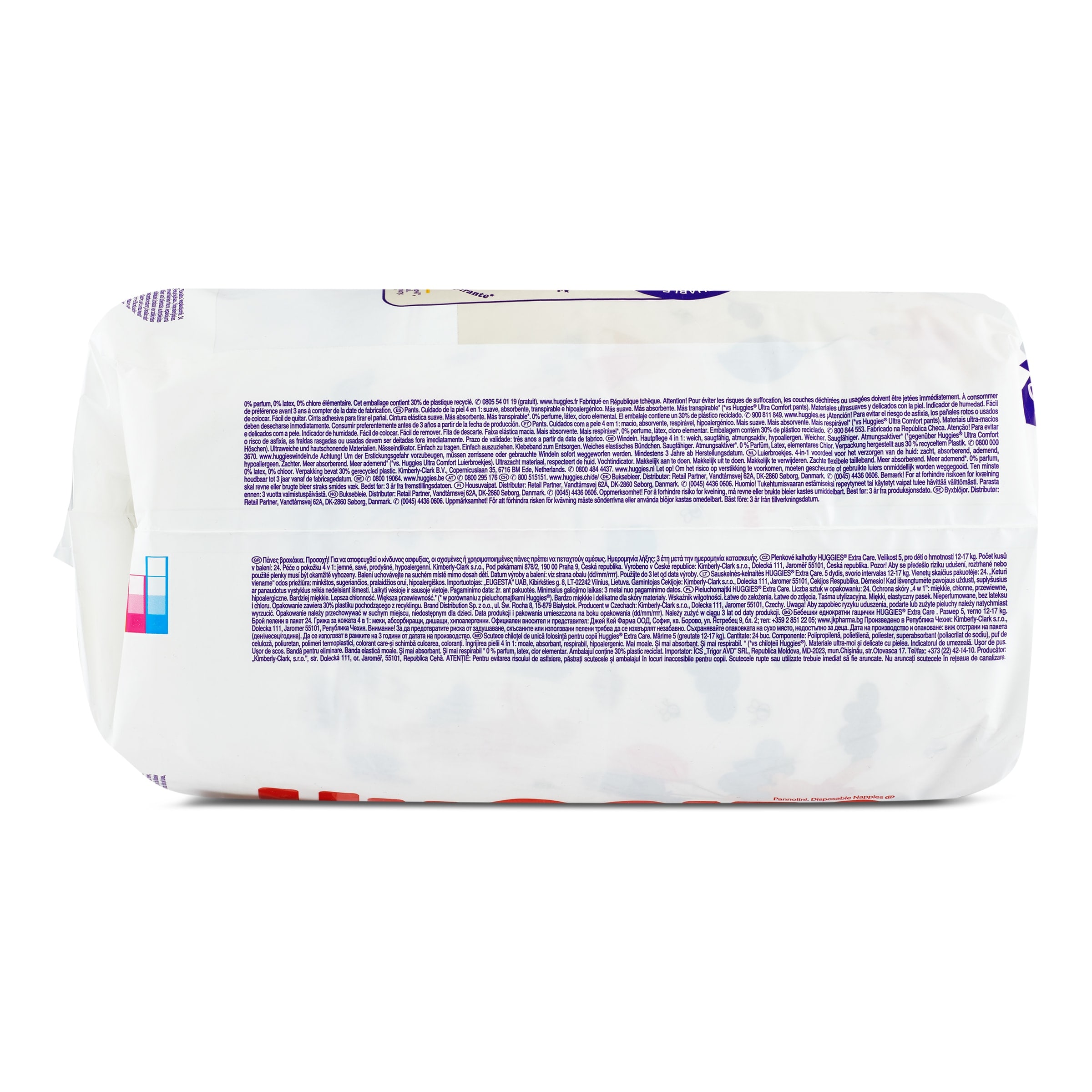Pañales pants 12-17 kg talla 5 Huggies Extra Care 24 unidades