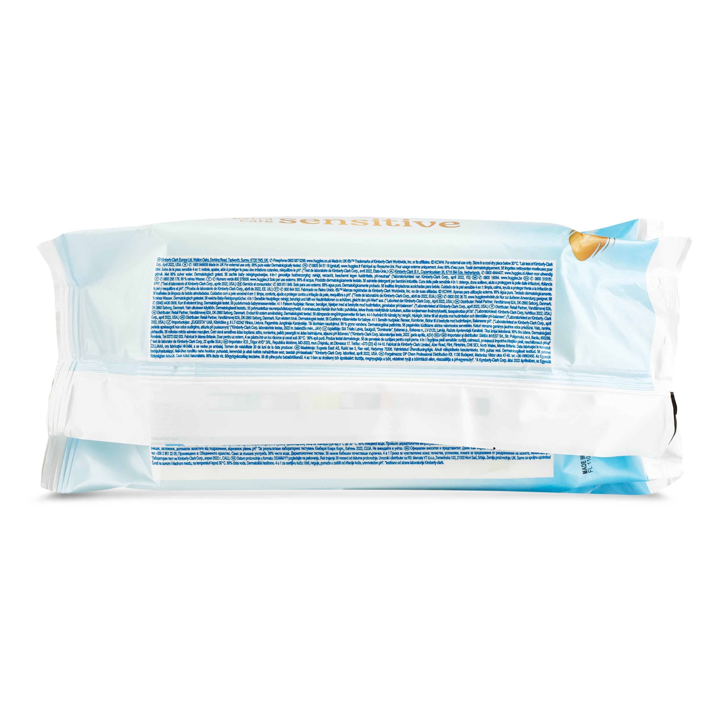 Toallitas húmedas para bebé 99% agua pura Huggies Extra Care 56 unidades