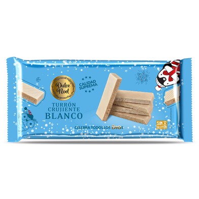 Turrón crujiente de chocolate blanco Dulce Noel Dia bolsa 150 g-0 Turrón crujiente de chocolate blanco Dulce Noel Dia bolsa 150 g-0