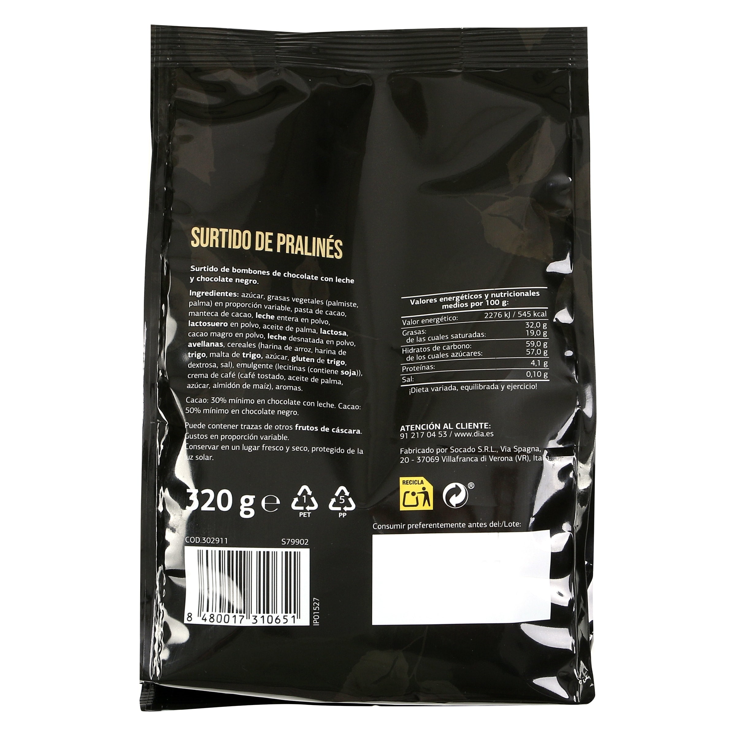 Surtido de pralinés Dia Temptation 320 g