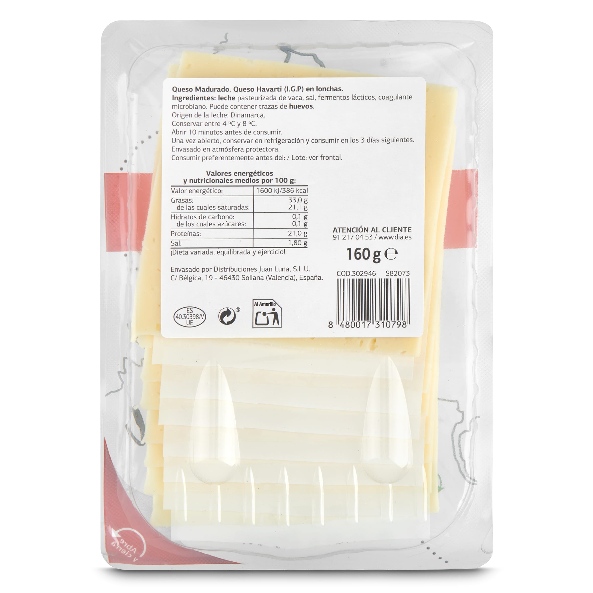 Queso havarti Dia Selección Mundial 160 g
