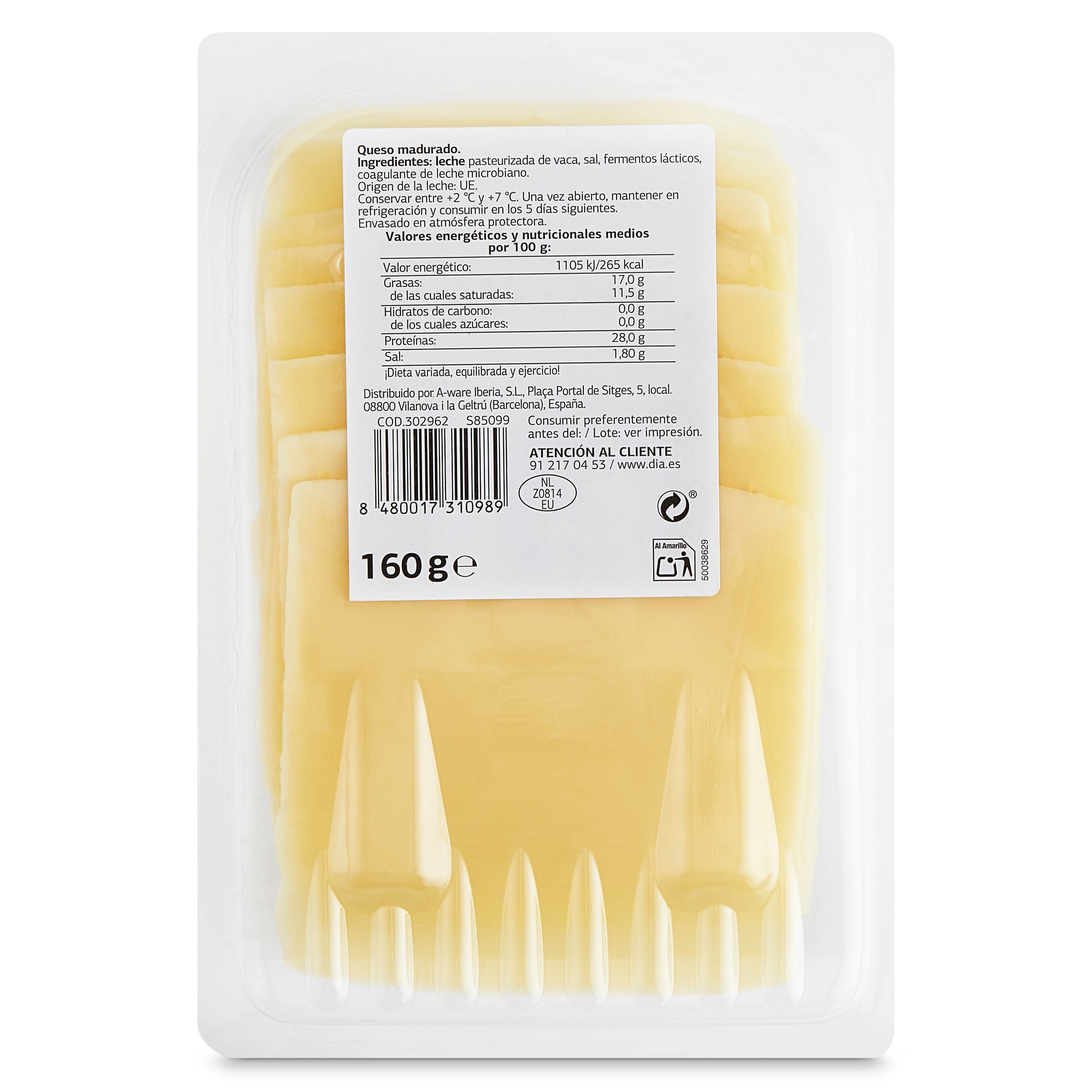Queso sándwich Dia Láctea 160 g