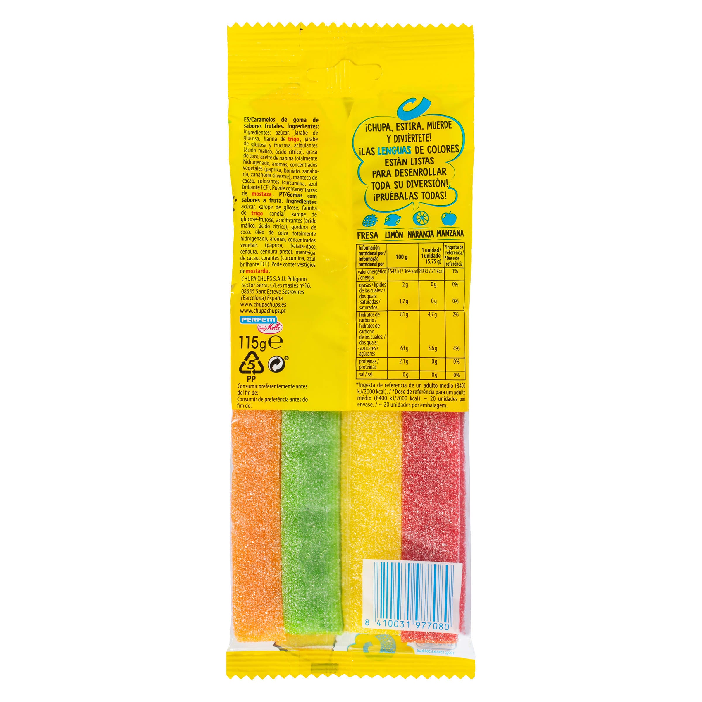 Golosinas lenguas mix Chupa Chups 115 g