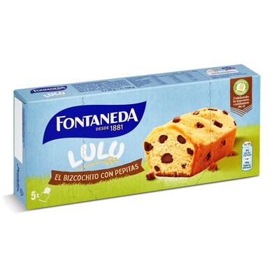 Bizcochito con pepitas de chocolate lulú Fontaneda caja 150 g-0