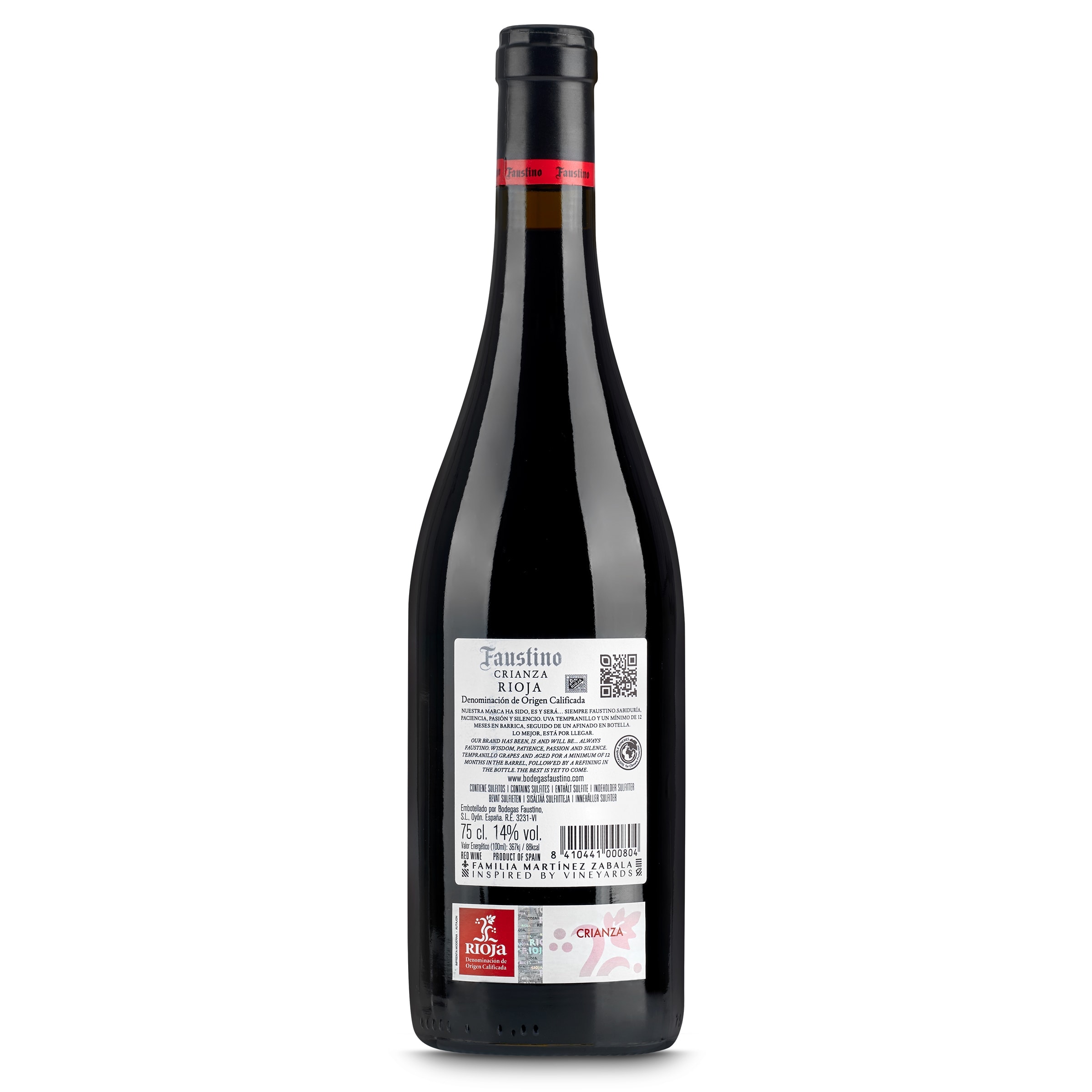 Vino tinto crianza D.O. Rioja Faustino 75 cl