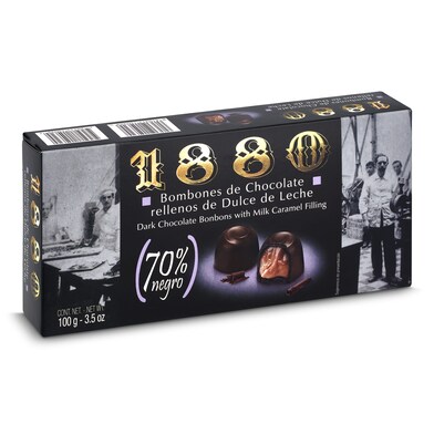 Bombones rellenos de dulce de leche 1880 caja 100 g-0 Bombones rellenos de dulce de leche 1880 caja 100 g-0