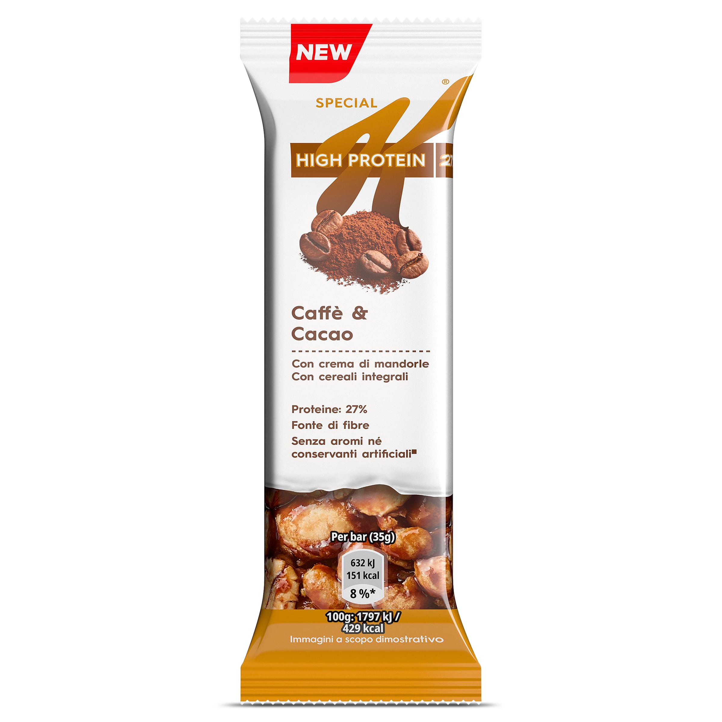 Barritas de cereales con cacao y café high protein Kellogg's Special K caja 35 g