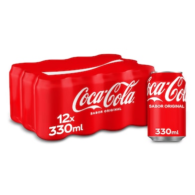 Refresco de cola clásica Coca-Cola lata 12 x 33 cl-0