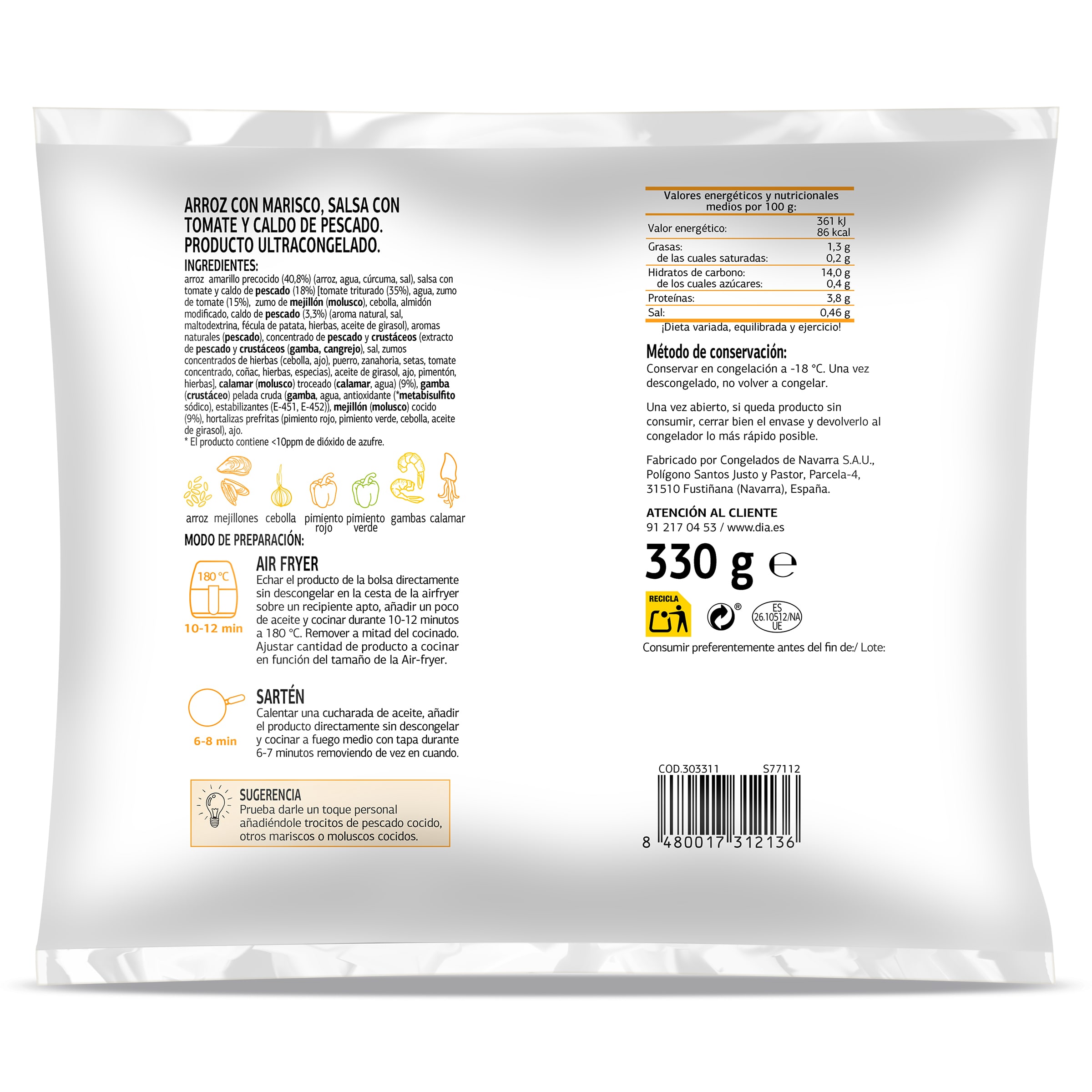 Arroz de marisco Dia Al Punto 330 g