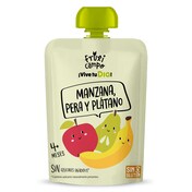 Alimento infantil con puré de manzana, pera y plátano Fruticampo de Dia bolsa 90 g