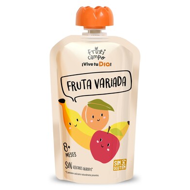 Alimento infantil con puré de fruta variada Fruticampo de Dia bolsa 100 g-0 Alimento infantil con puré de fruta variada Fruticampo de Dia bolsa 100 g-0