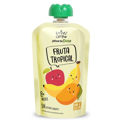 Alimento infantil con puré de fruta tropical Fruticampo de Dia bolsa 100 g-0 Alimento infantil con puré de fruta tropical Fruticampo de Dia bolsa 100 g-0