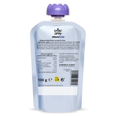 Alimento infantil lácteo con puré de fresa Fruticampo de Dia bolsa 100 g-1 Alimento infantil lácteo con puré de fresa Fruticampo de Dia bolsa 100 g-1