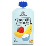 Alimento infantil lácteo con puré de fresa y plátano Fruticampo de Dia bolsa 100 g