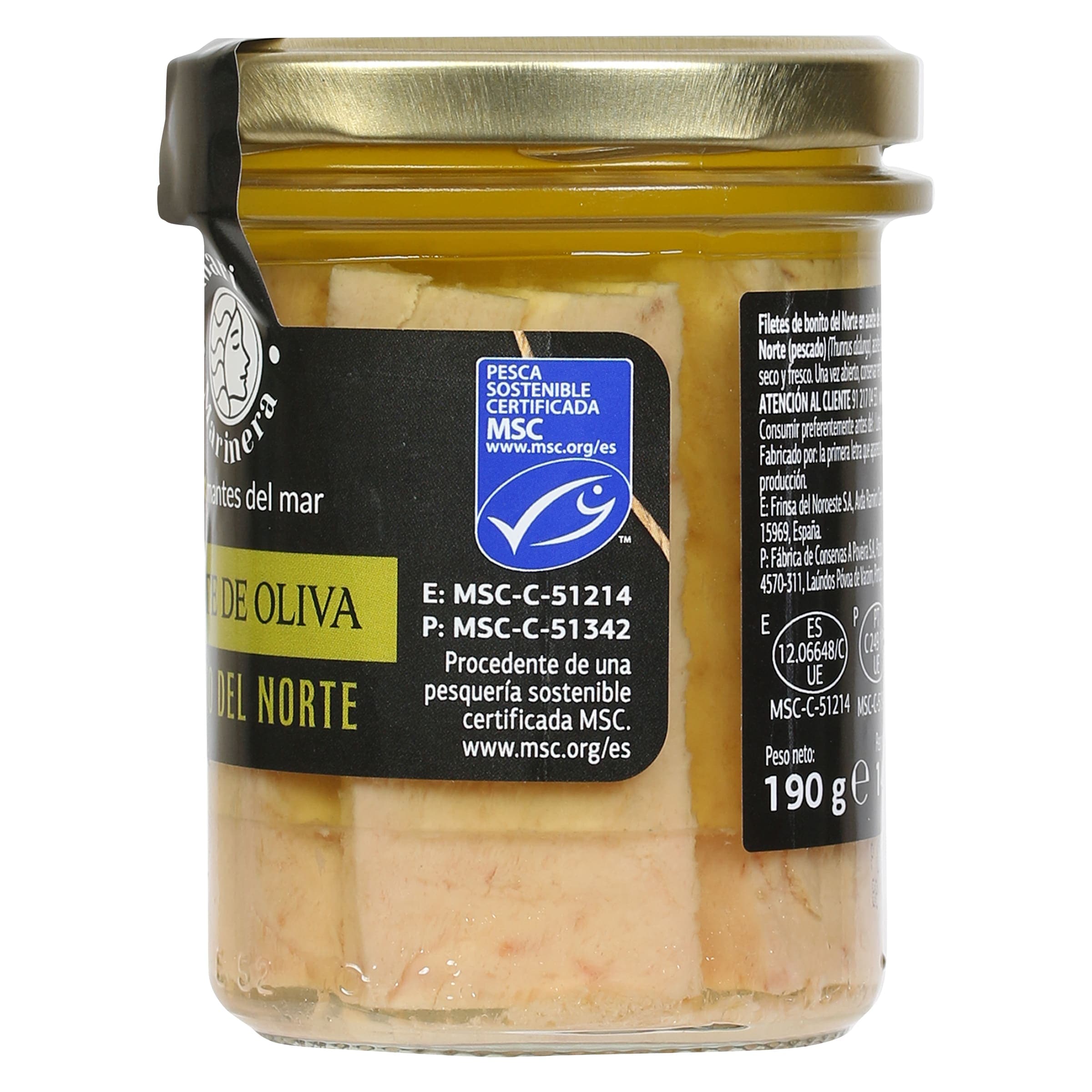 Bonito del Norte MSC en aceite de oliva Dia Mari Marinera 140 g
