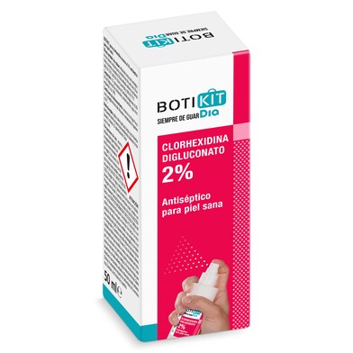 Clorhexidina 2% antiséptico para piel sana Botikit de Dia caja 50 ml-0