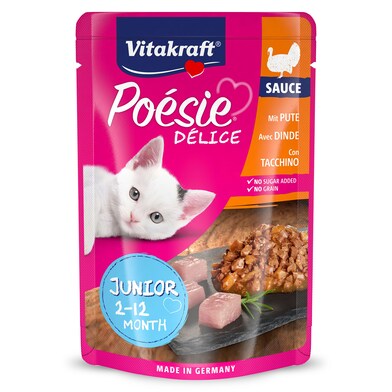 Alimento para gatos junior con pavo Vitakraft bolsa 85 g-0 Alimento para gatos junior con pavo Vitakraft bolsa 85 g-0