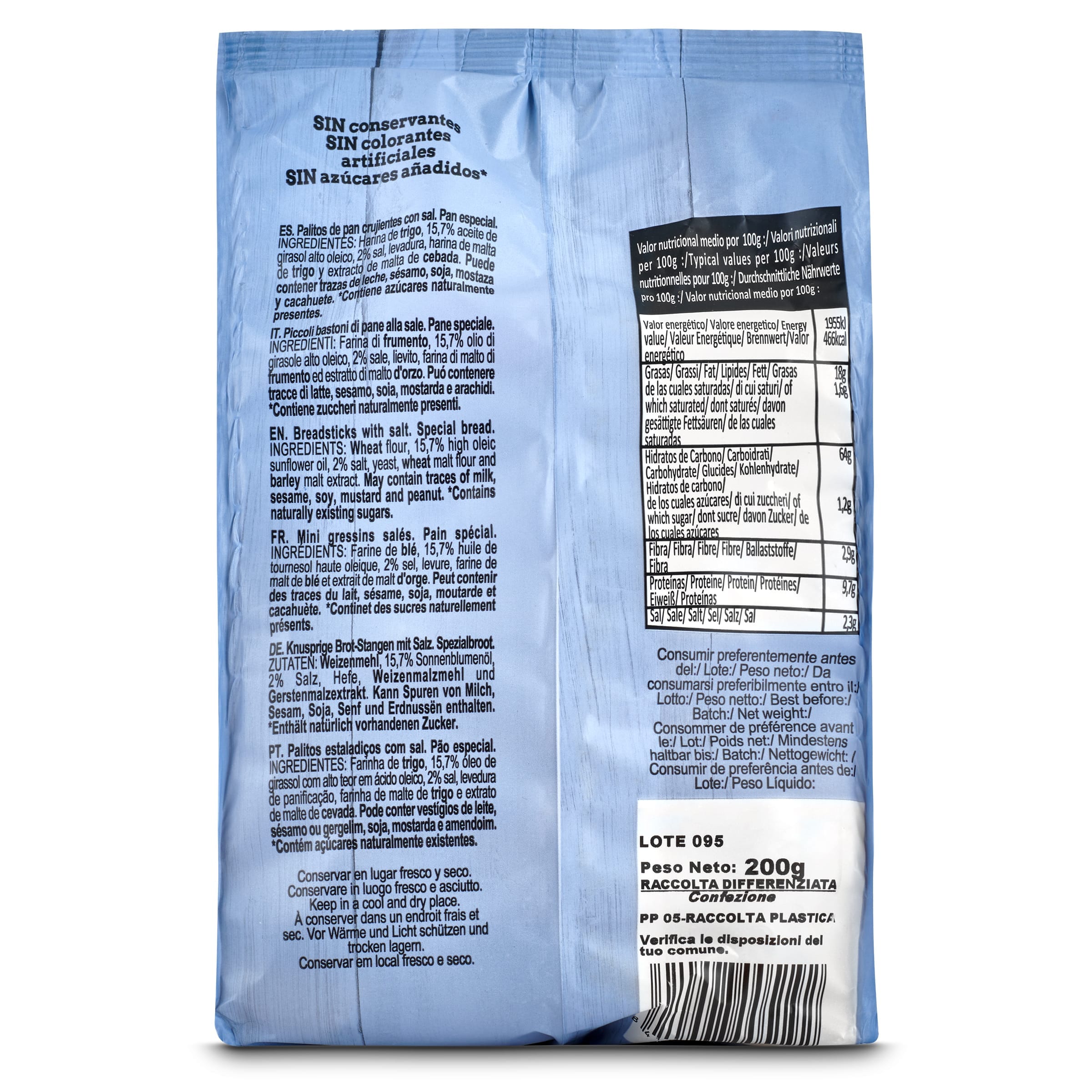 Palitos de pan Saladitos Velarte 200 g